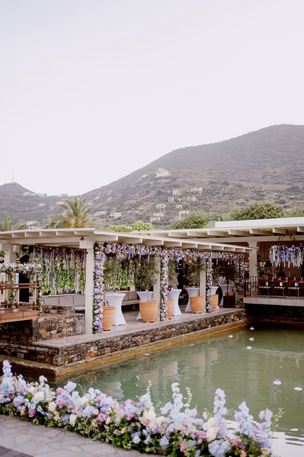 Romantic Destination Wedding Elounda Lilac Blush Details