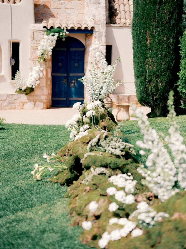 Romantic Spring Wedding White Flowers Sea View