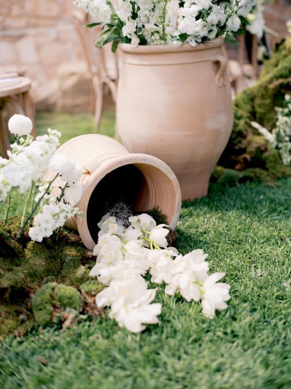 Romantic Spring Wedding White Flowers Sea View