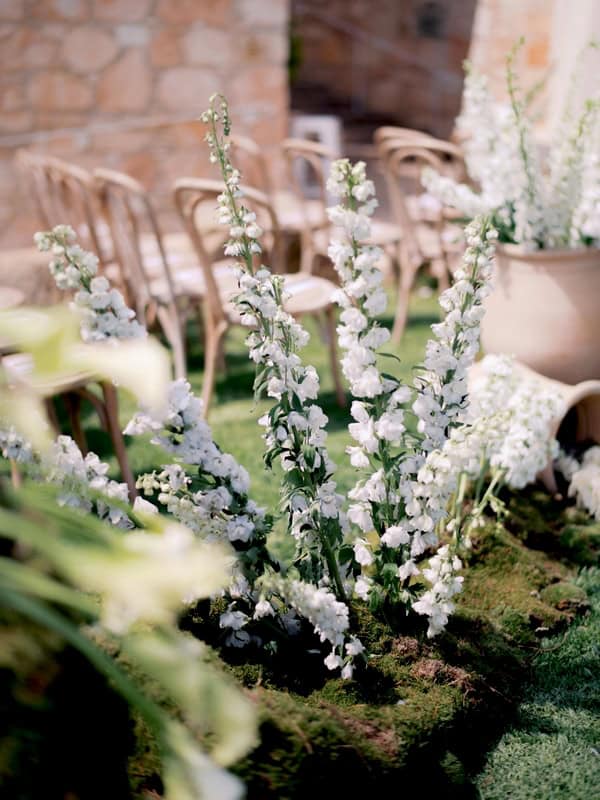 Romantic Spring Wedding White Flowers Sea View