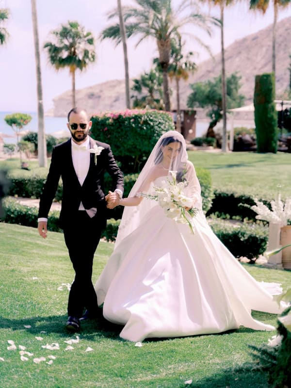 Romantic Spring Wedding White Flowers Sea View