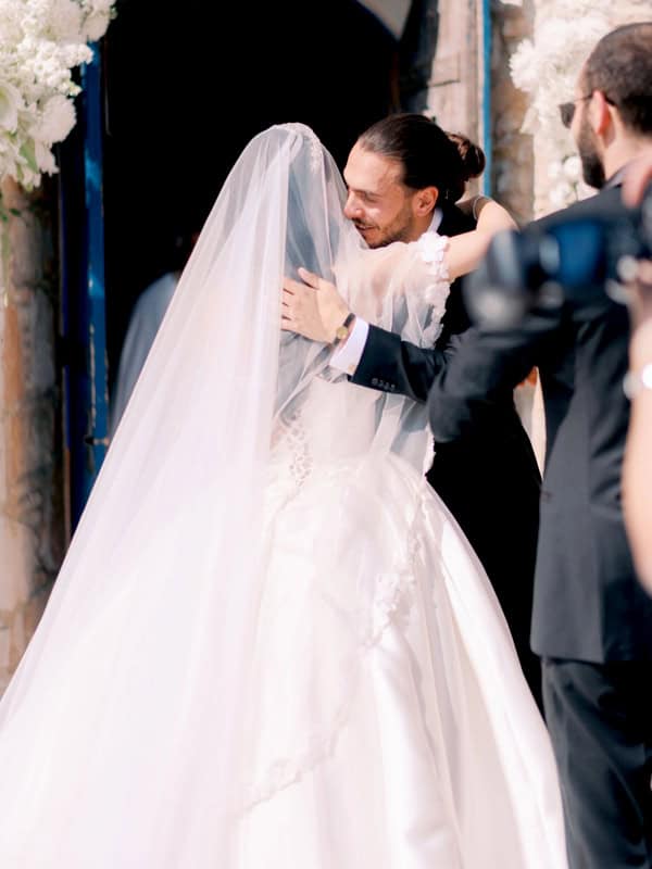 Romantic Spring Wedding White Flowers Sea View