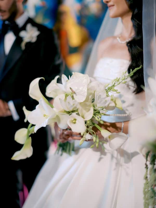 Romantic Spring Wedding White Flowers Sea View