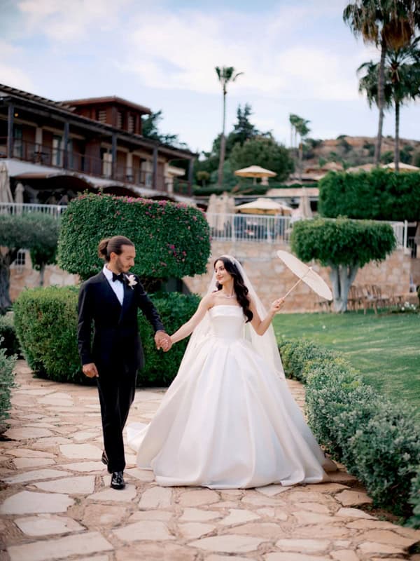 Romantic Spring Wedding White Flowers Sea View