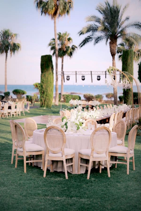 Romantic Spring Wedding White Flowers Sea View