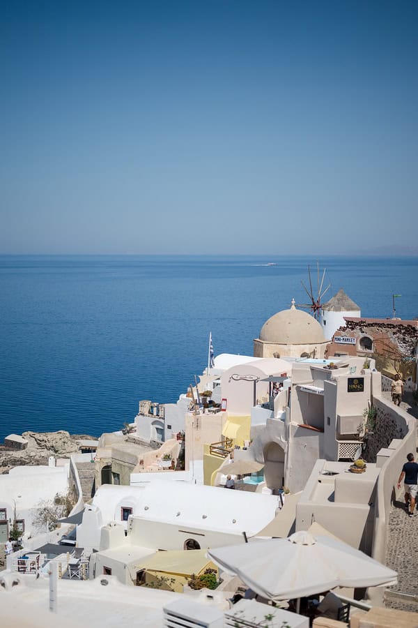 Romantic Summer Elopement In Santorini With Caldera Views