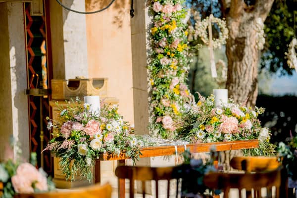 Romantic Wedding Christening Pastel Florals Decoration