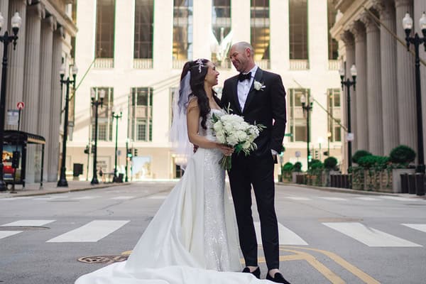 Romantic white blooms and unforgettable moments at a stunning Chicago wedding | Mary & Nick