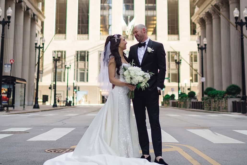 Romantic white blooms and unforgettable moments at a stunning Chicago wedding | Mary & Nick