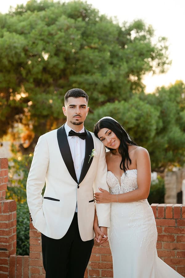Romantic White Powder Blue Castle Wedding