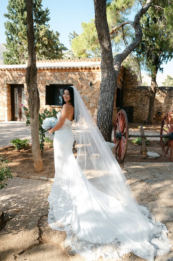Romantic White Powder Blue Castle Wedding