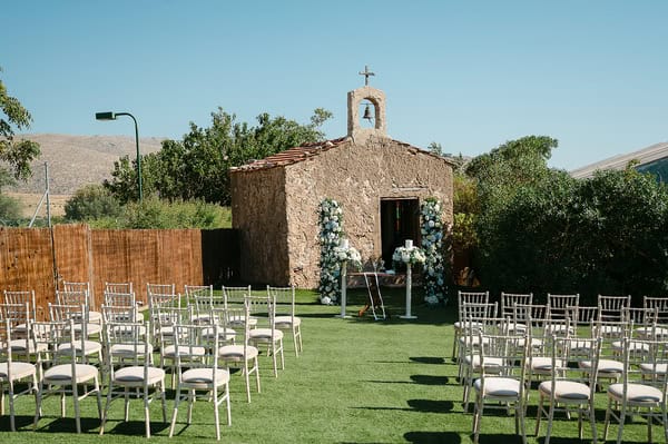 Romantic White Powder Blue Castle Wedding