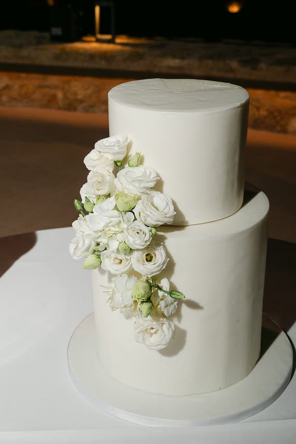 Romantic White Powder Blue Castle Wedding