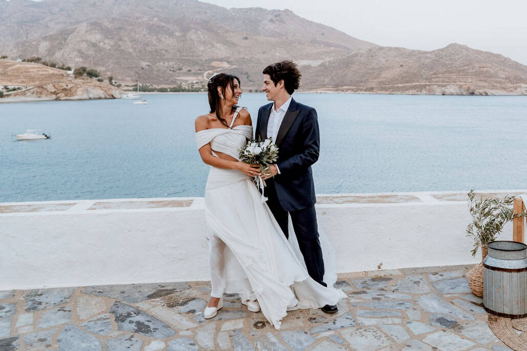 A dreamy Serifos wedding with lemons and olive leaves | Tatiana & Alexis