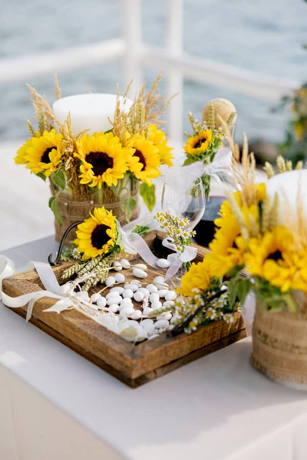 Sunflower Seaside Wedding Decoration Ideas