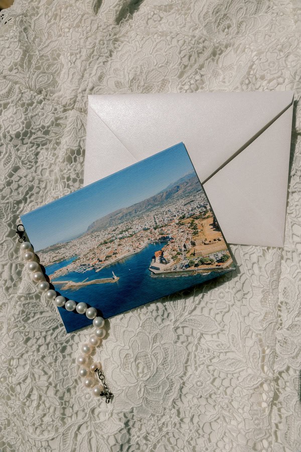 Beautiful Destination Wedding Crete Romantic Blue White Florals