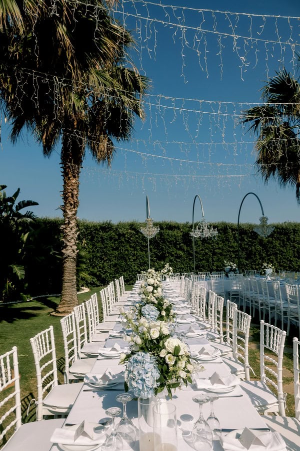 Beautiful Destination Wedding Crete Romantic Blue White Florals
