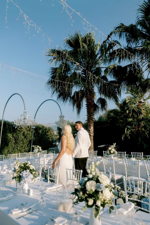 Beautiful Destination Wedding Crete Romantic Blue White Florals