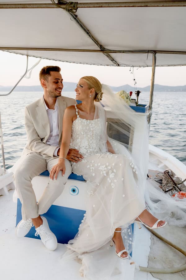 Chic Summer Wedding Mykonos White Wedding Decor