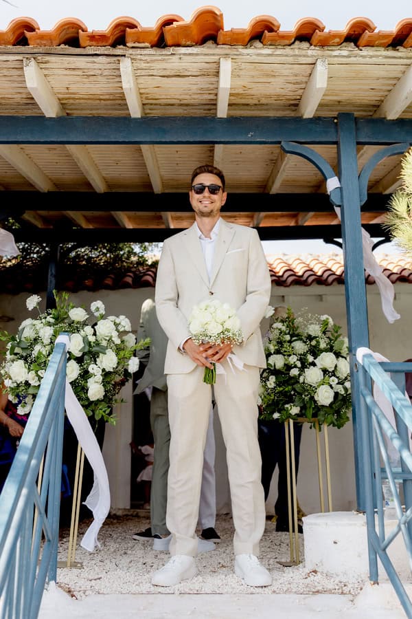 Chic Summer Wedding Mykonos White Wedding Decor
