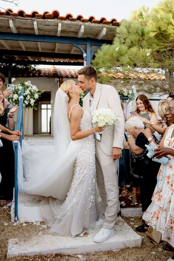 Chic Summer Wedding Mykonos White Wedding Decor