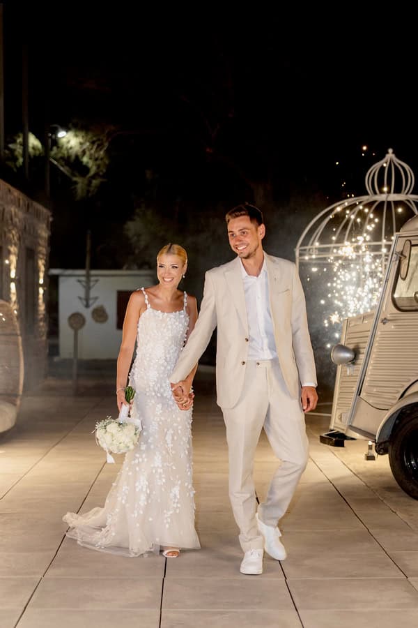 Chic Summer Wedding Mykonos White Wedding Decor