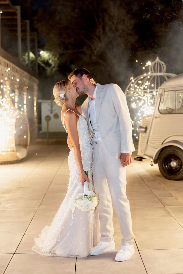 Chic Summer Wedding Mykonos White Wedding Decor
