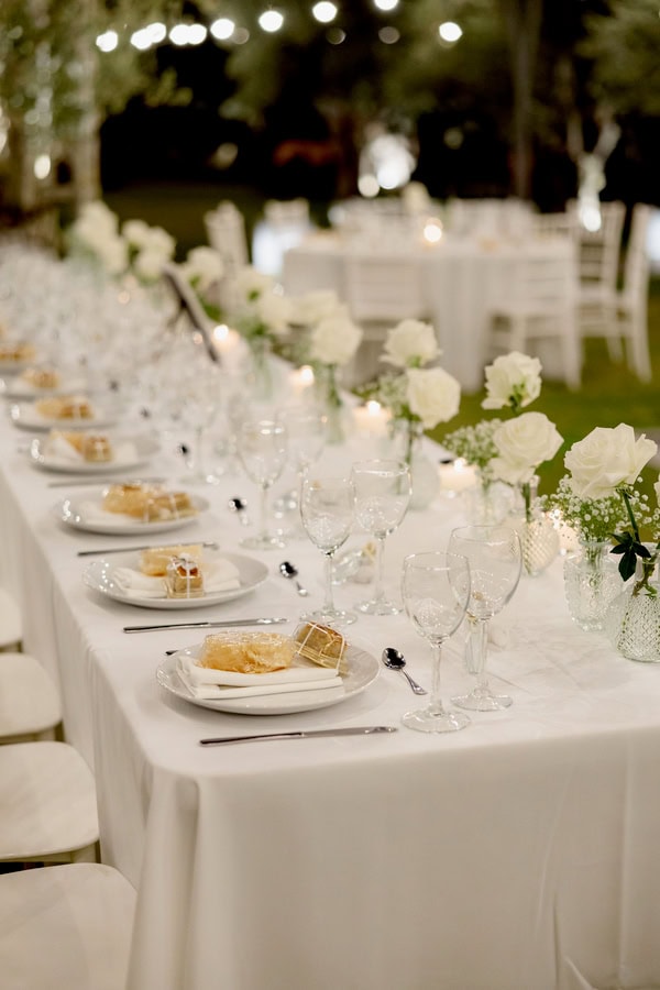 Chic Summer Wedding Mykonos White Wedding Decor
