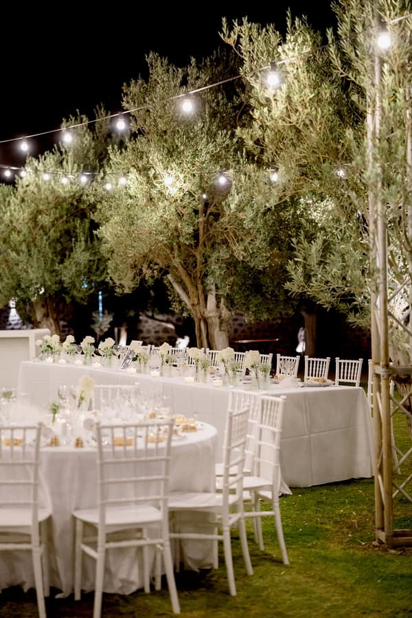 Chic Summer Wedding Mykonos White Wedding Decor