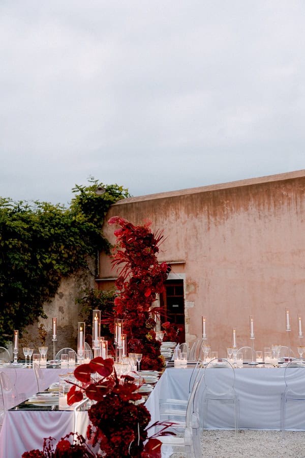 Edgy Modern Styled Shoot Crete Red Florals