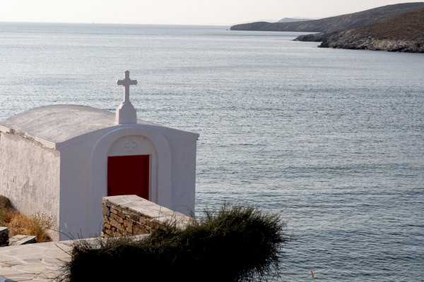 Romantic Kythnos Wedding Blue White Details