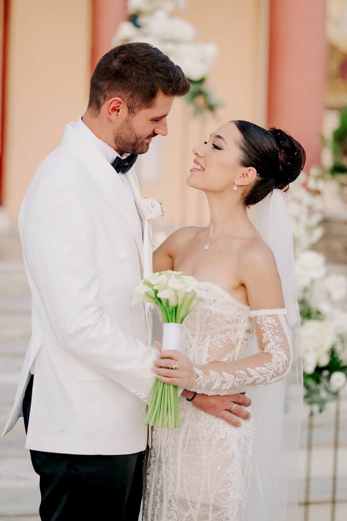 Romantic summer wedding with white details in Larissa | Fani & Stavros
