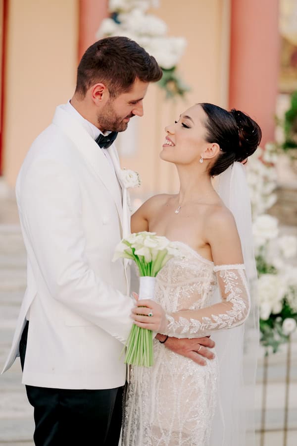Romantic Summer Wedding White Details Larissa
