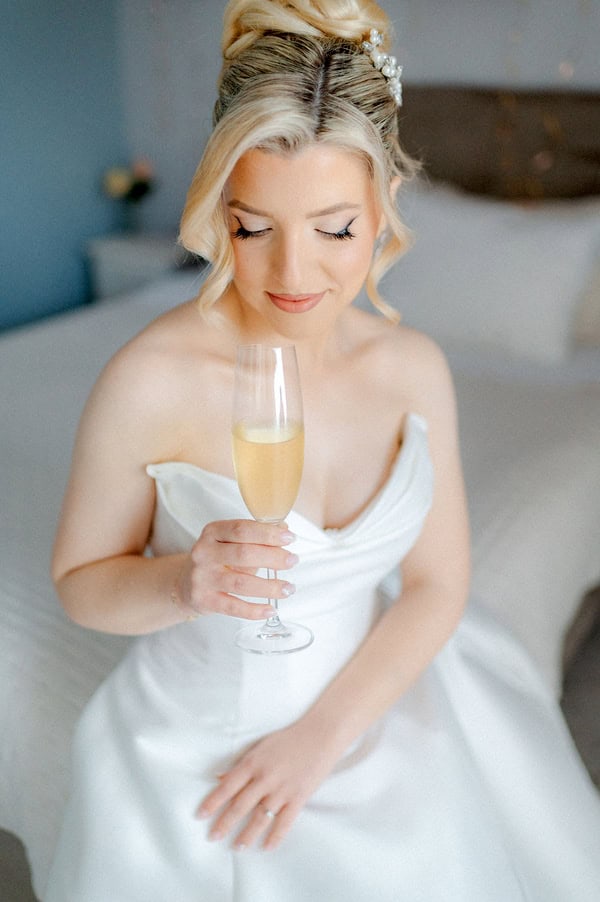 Spring Wedding White Blue Floral Design