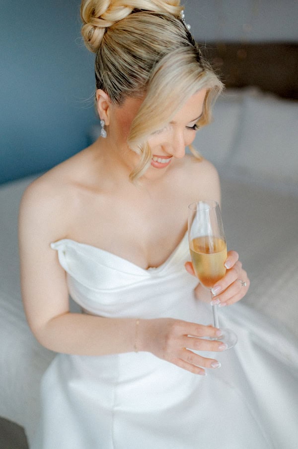 Spring Wedding White Blue Floral Design