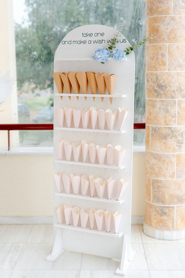Spring Wedding White Blue Floral Design