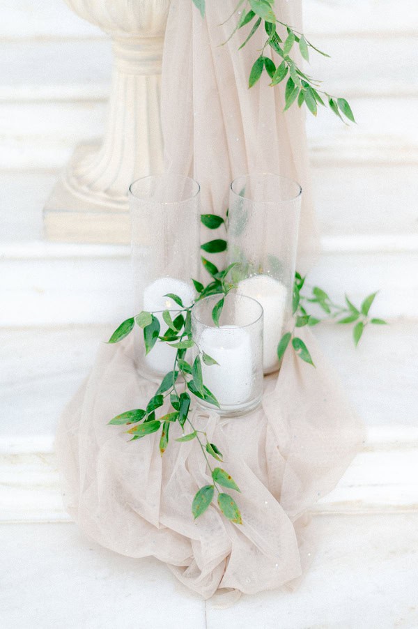 Spring Wedding White Blue Floral Design