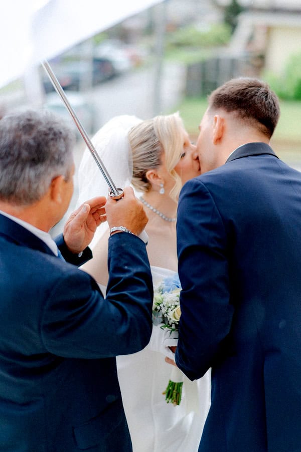 Spring Wedding White Blue Floral Design