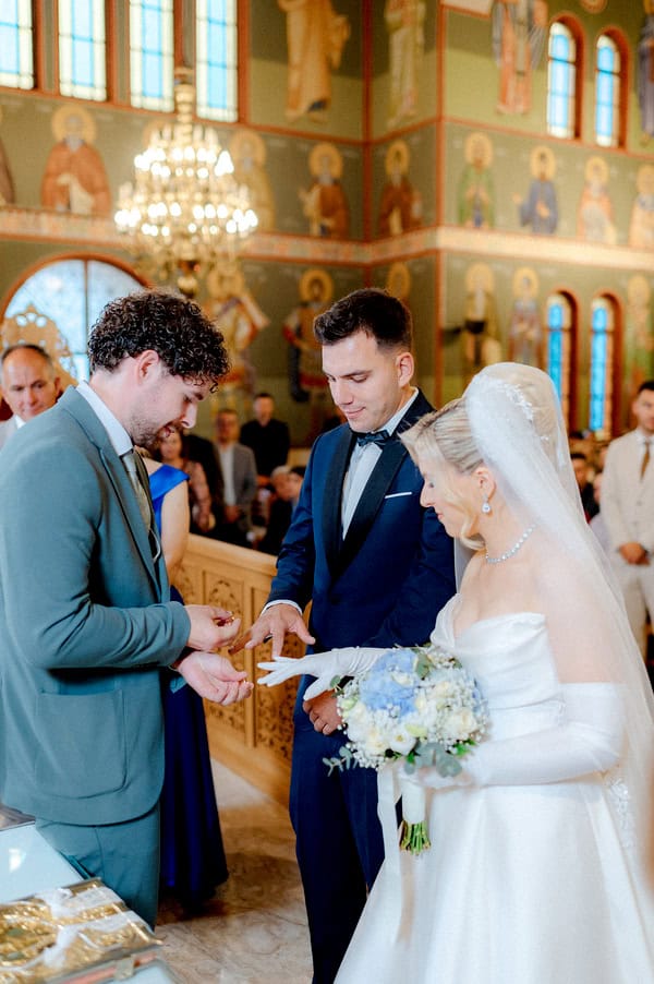 Spring Wedding White Blue Floral Design