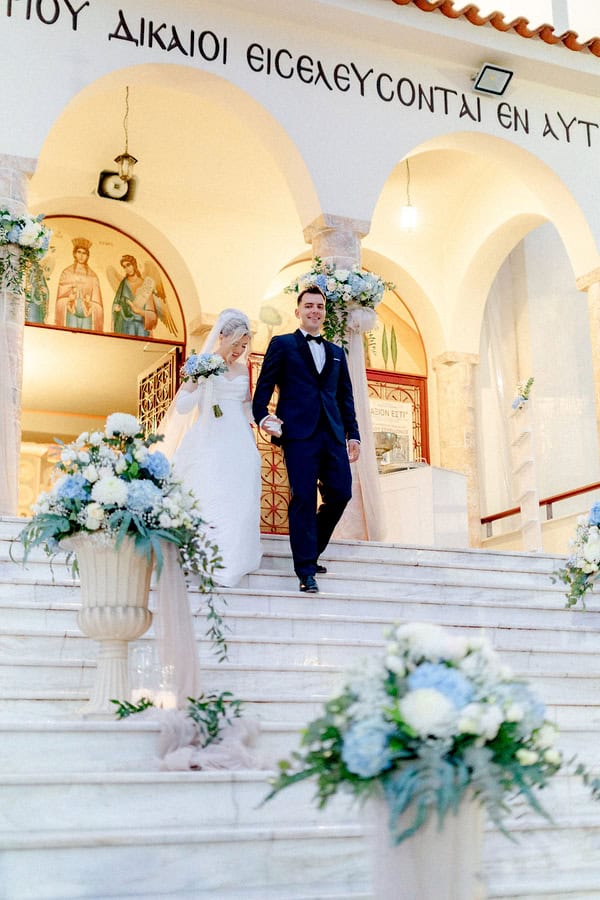 Spring Wedding White Blue Floral Design