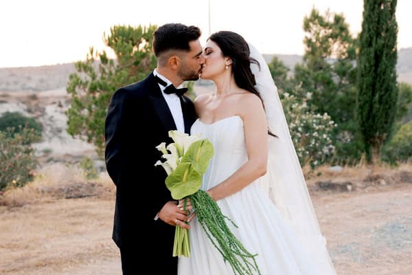 Timeless minimal wedding with refined white and green details | Eleni & Andreas