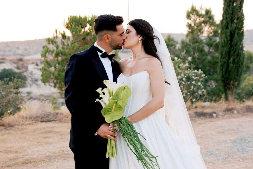 Timeless minimal wedding with refined white and green details | Eleni & Andreas
