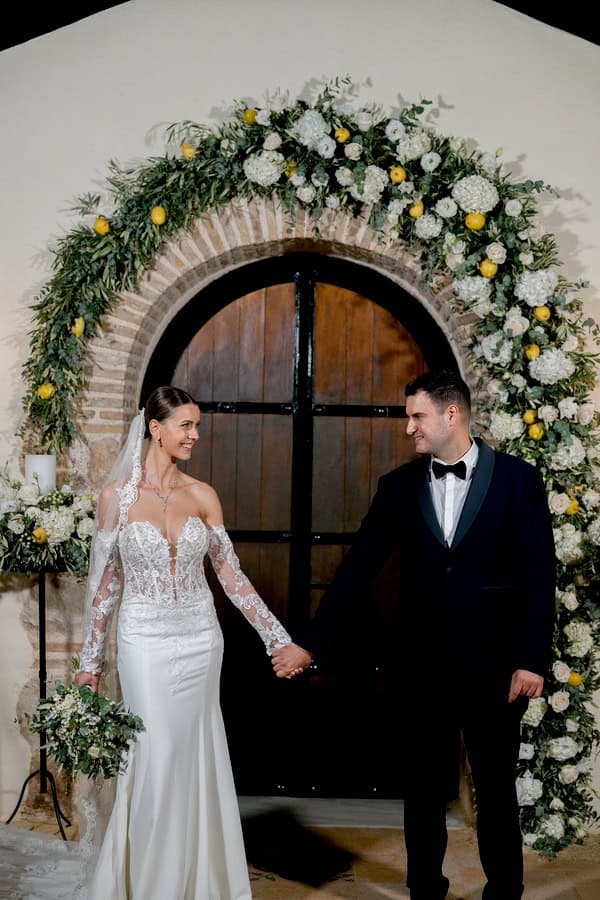 Beautiful White Green Wedding Wine Museum