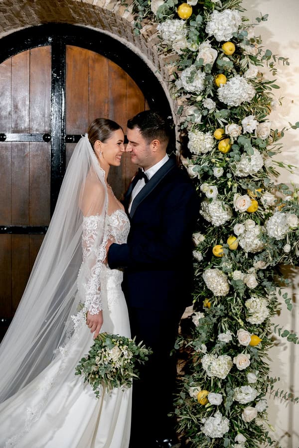 Beautiful White Green Wedding Wine Museum