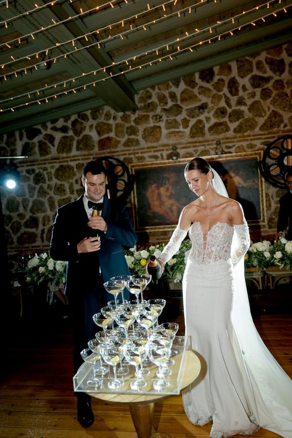Beautiful White Green Wedding Wine Museum