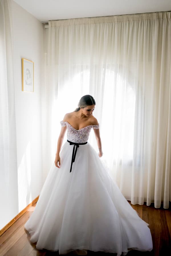 Fashion Forward Stadium Wedding Vibrant Disco Style