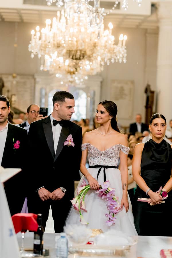 Fashion Forward Stadium Wedding Vibrant Disco Style