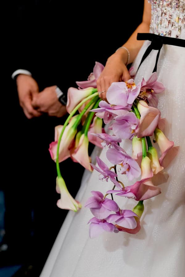 Fashion Forward Stadium Wedding Vibrant Disco Style