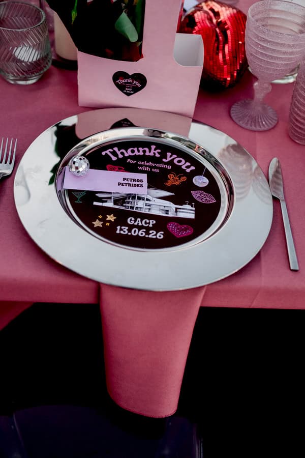 Fashion Forward Stadium Wedding Vibrant Disco Style