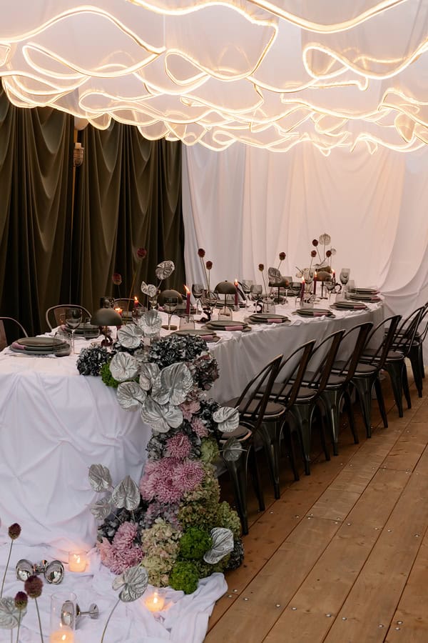 Modern Wedding Inspiration Silo Sage Dreamy Draping Showstopping Florals